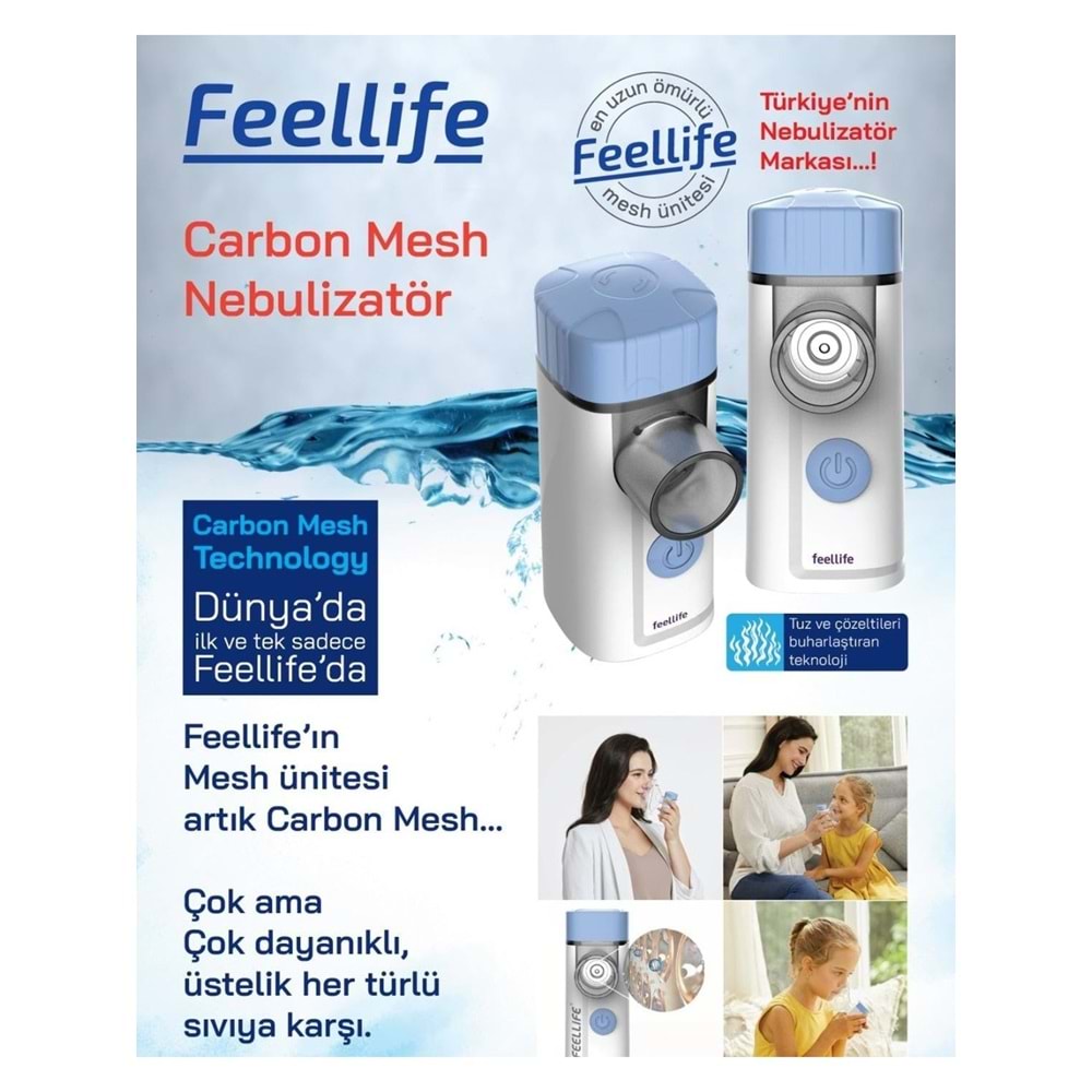 Feellife Air Pro 3 Mini Taşınabilir Şarjlı Nebulizatör